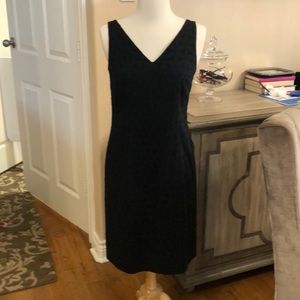 Loft eyelet dress in black